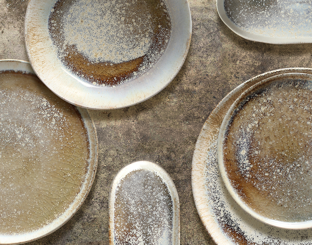 Ceramicium Salina Series ceramic dinnerware set – salt lake inspired soft tones with organic shapes