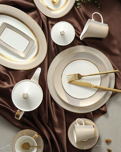 modern ceramic dinner set for hotel and horeca